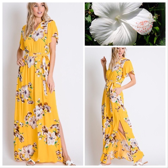 Maribelle Sweet Hibiscus Maxi Dress - Picture 6 of 7
